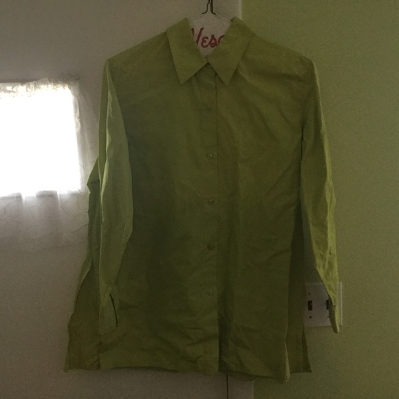 Lime Green City by DKNYC Cotton Shirt - OS - Picture 6 of 7